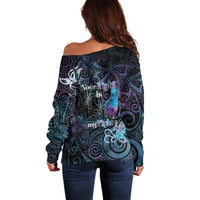 Suicide Awareness Off Shoulder Sweater You Are Not Alone LT05 - Polynesian Pride