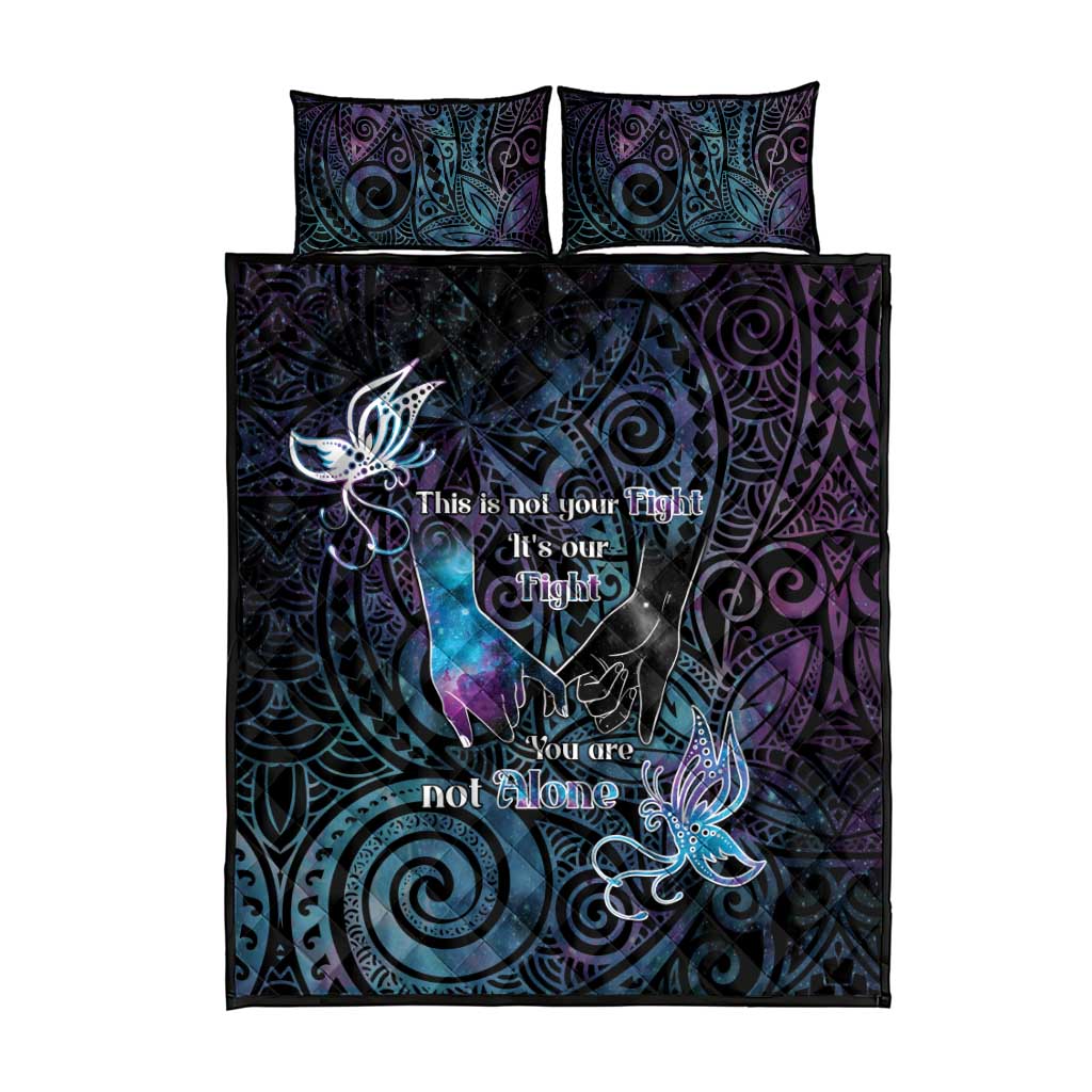 Suicide Awareness Quilt Bed Set You Are Not Alone LT05 - Polynesian Pride