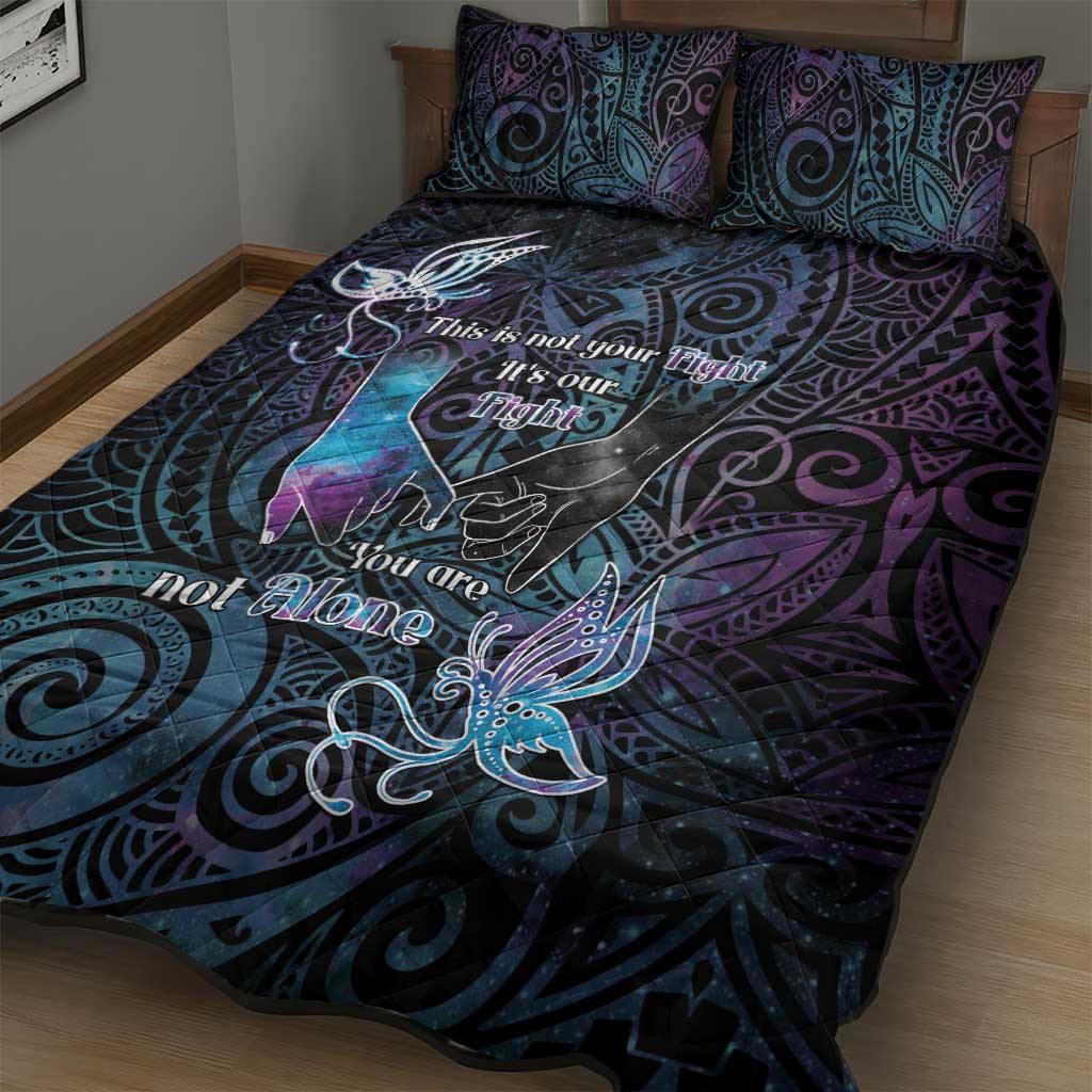 Suicide Awareness Quilt Bed Set You Are Not Alone LT05 - Polynesian Pride