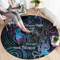 Suicide Awareness Round Carpet You Are Not Alone LT05 - Polynesian Pride
