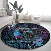 Suicide Awareness Round Carpet You Are Not Alone LT05 - Polynesian Pride