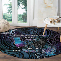Suicide Awareness Round Carpet You Are Not Alone LT05 - Polynesian Pride