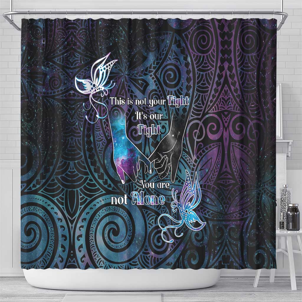 Suicide Awareness Shower Curtain You Are Not Alone LT05 - Polynesian Pride