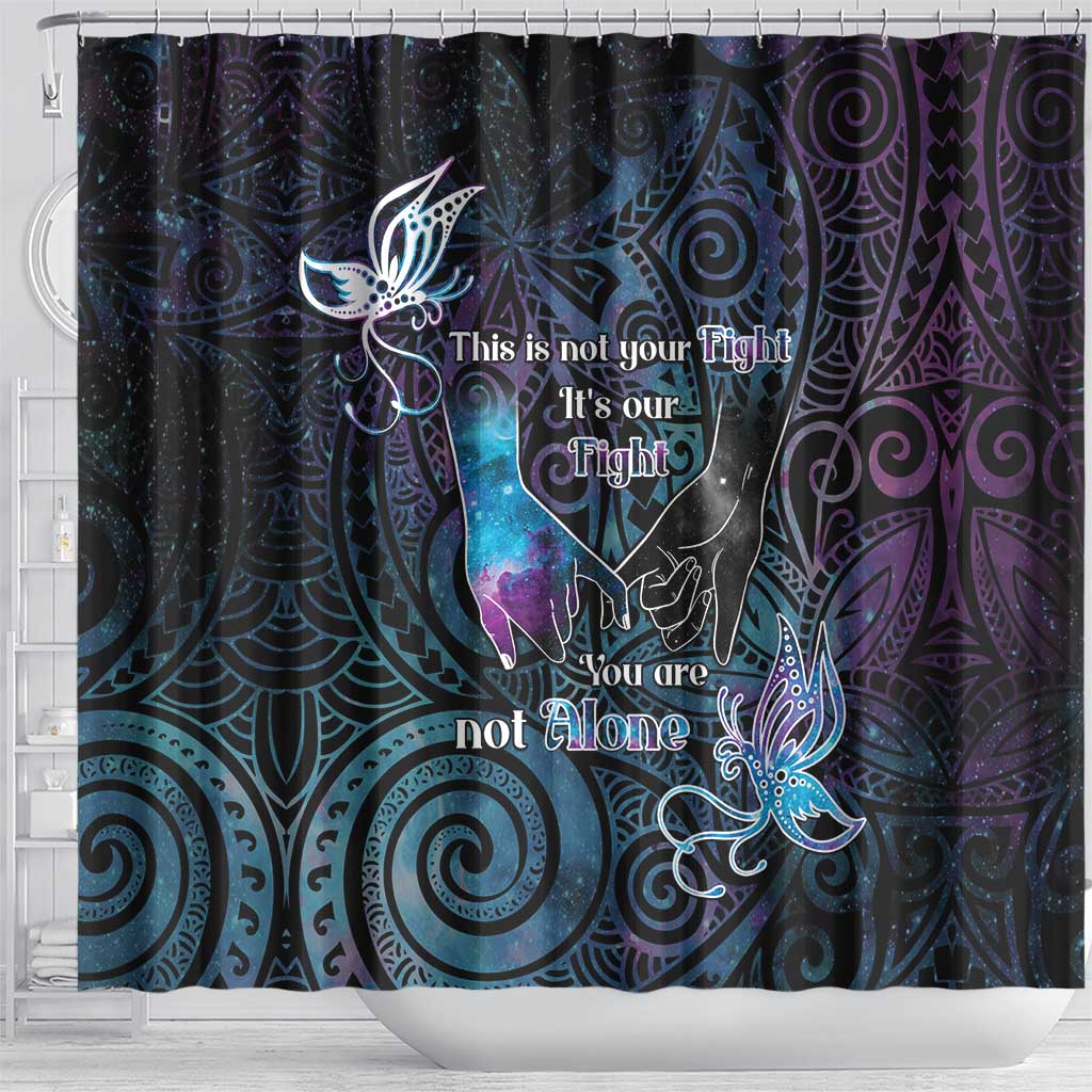 Suicide Awareness Shower Curtain You Are Not Alone LT05 - Polynesian Pride