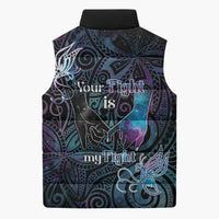 Suicide Awareness Sleeveless Puffer Jacket You Are Not Alone LT05 - Polynesian Pride