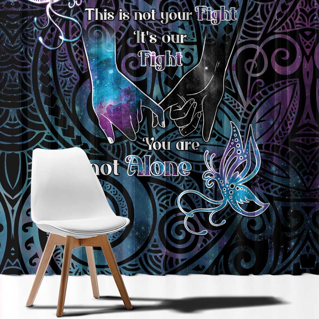 Suicide Awareness Window Curtain You Are Not Alone LT05 - Polynesian Pride