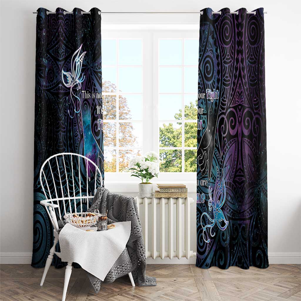 Suicide Awareness Window Curtain You Are Not Alone LT05 - Polynesian Pride