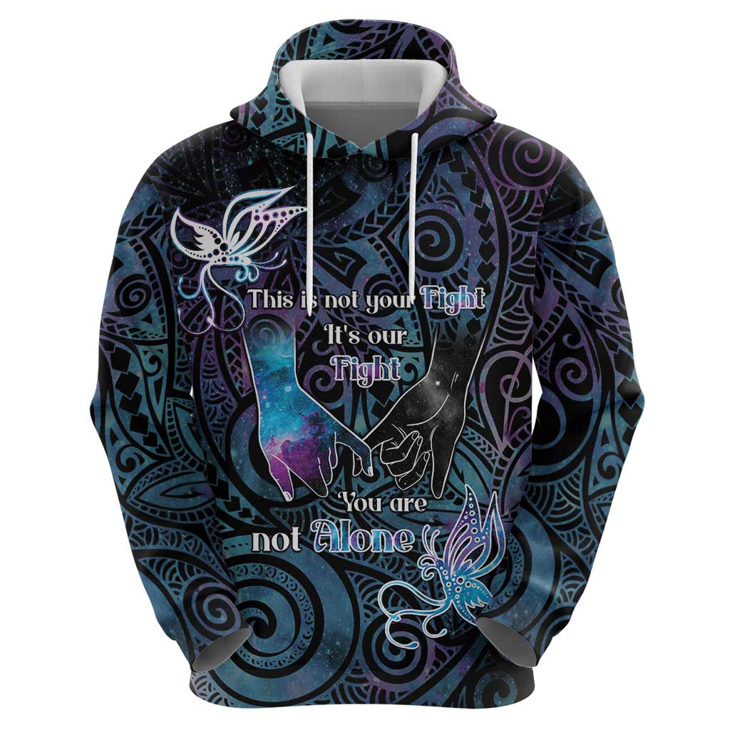 Suicide Awareness Zip Hoodie You Are Not Alone LT05 - Polynesian Pride