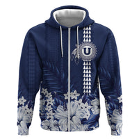 Personalized Utah State Zip Hoodie Polynesian Style LT05 Zip Hoodie Blue - Polynesian Pride