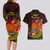 Papua New Guinea Couples Matching Long Sleeve Bodycon Dress and Hawaiian Shirt Coat Of Arms Tropical Flowers Polynesian Pattern LT05 - Polynesian Pride