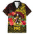 Papua New Guinea Family Matching Off Shoulder Short Dress and Hawaiian Shirt Coat Of Arms Tropical Flowers Polynesian Pattern LT05 Dad's Shirt - Short Sleeve Yellow - Polynesian Pride