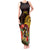 Papua New Guinea Tank Maxi Dress Coat Of Arms Tropical Flowers Polynesian Pattern LT05 Women Yellow - Polynesian Pride