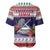 American Samoa Christmas Baseball Jersey Poinsettia La Maunia Le Kilisimasi