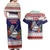 American Samoa Christmas Couples Matching Off Shoulder Maxi Dress and Hawaiian Shirt Poinsettia La Maunia Le Kilisimasi