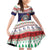 American Samoa Christmas Family Matching Off Shoulder Short Dress and Hawaiian Shirt Poinsettia La Maunia Le Kilisimasi