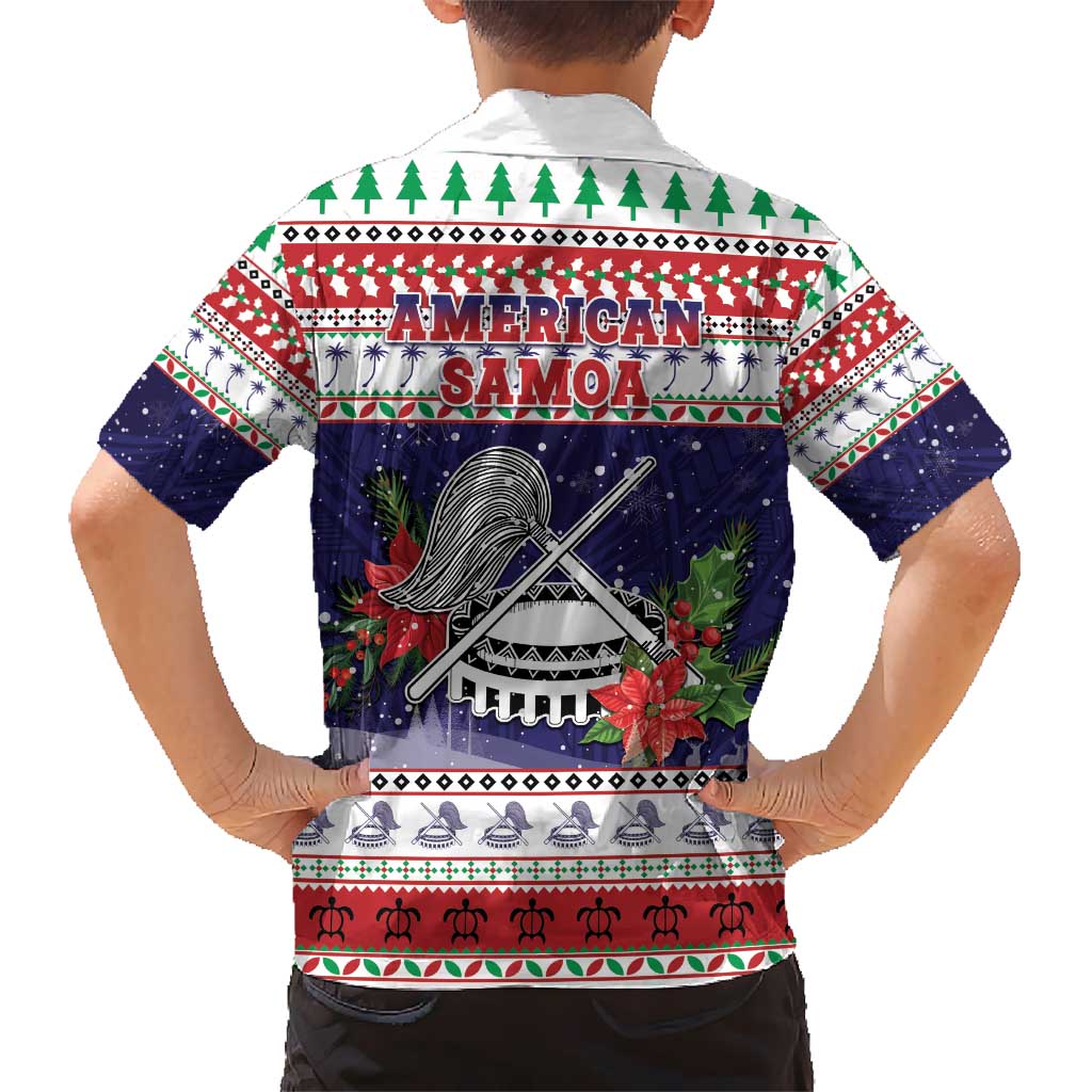 American Samoa Christmas Hawaiian Shirt Poinsettia La Maunia Le Kilisimasi LT05 - Polynesian Pride