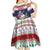 American Samoa Christmas Kid Short Sleeve Dress Poinsettia La Maunia Le Kilisimasi