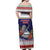 American Samoa Christmas Off Shoulder Maxi Dress Poinsettia La Maunia Le Kilisimasi