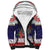 American Samoa Christmas Sherpa Hoodie Poinsettia La Maunia Le Kilisimasi