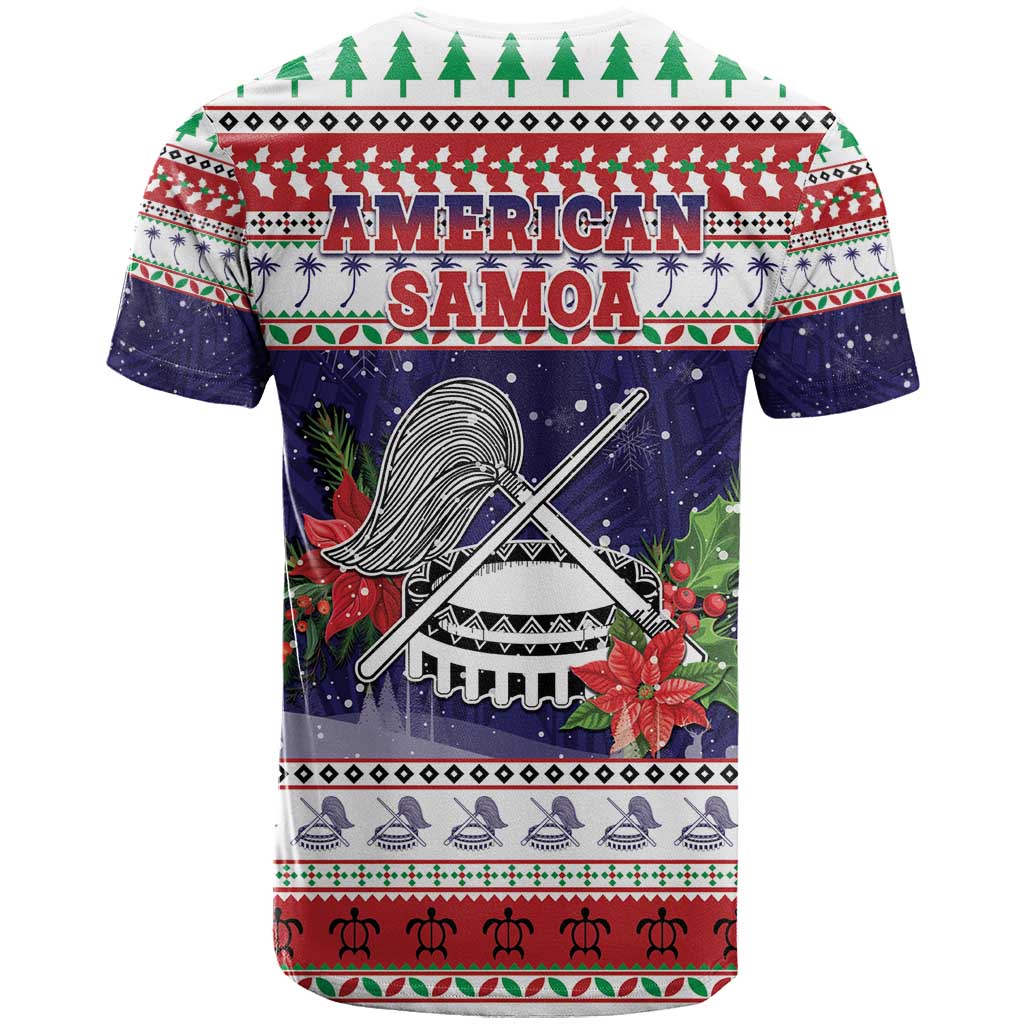American Samoa Christmas T Shirt Poinsettia La Maunia Le Kilisimasi LT05 - Polynesian Pride