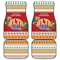 French Polynesia Christmas Car Mats Coat Of Arms Merry Xmas LT05 - Polynesian Pride