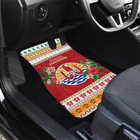 French Polynesia Christmas Car Mats Coat Of Arms Merry Xmas LT05 - Polynesian Pride