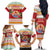 French Polynesia Christmas Family Matching Off The Shoulder Long Sleeve Dress and Hawaiian Shirt Coat Of Arms Merry Xmas