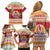 French Polynesia Christmas Family Matching Off Shoulder Short Dress and Hawaiian Shirt Coat Of Arms Merry Xmas