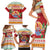 French Polynesia Christmas Family Matching Short Sleeve Bodycon Dress and Hawaiian Shirt Coat Of Arms Merry Xmas