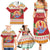 French Polynesia Christmas Family Matching Summer Maxi Dress and Hawaiian Shirt Coat Of Arms Merry Xmas