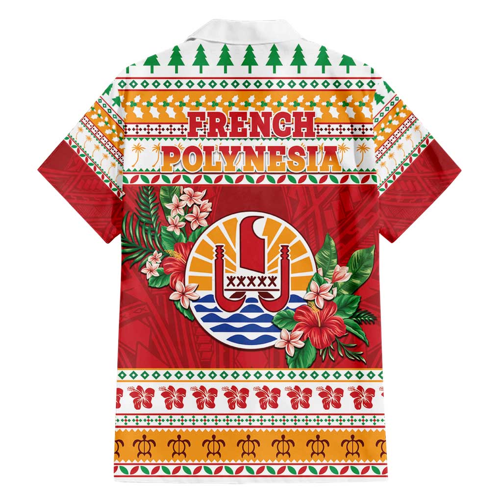 French Polynesia Christmas Hawaiian Shirt Coat Of Arms Merry Xmas LT05 - Polynesian Pride