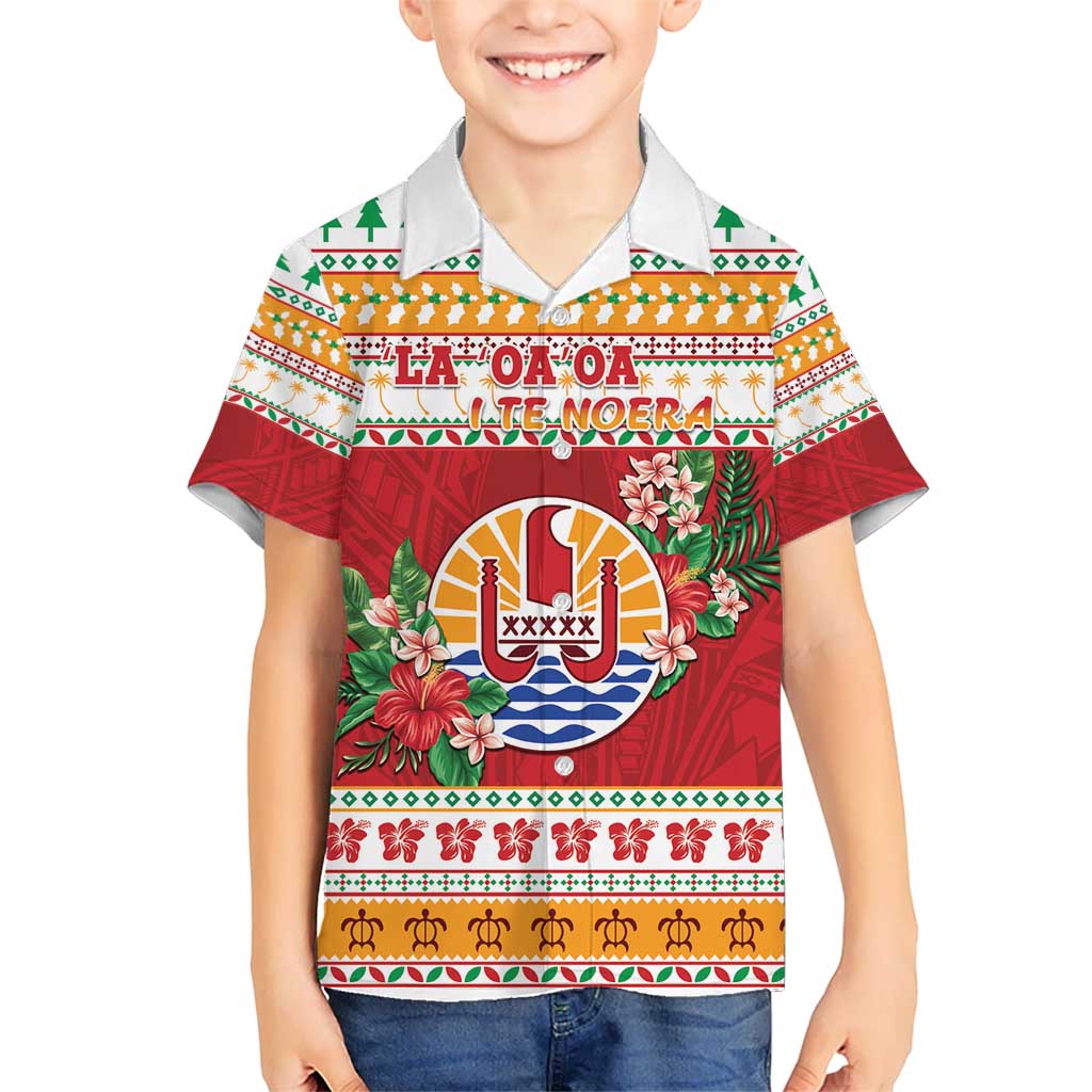 French Polynesia Christmas Hawaiian Shirt Coat Of Arms Merry Xmas LT05 - Polynesian Pride