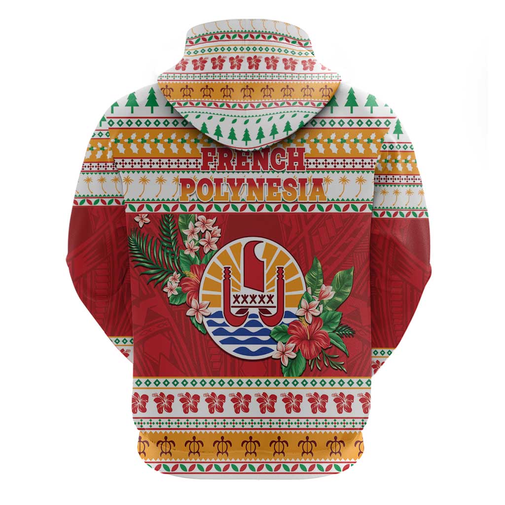 French Polynesia Christmas Hoodie Coat Of Arms Merry Xmas LT05 - Polynesian Pride