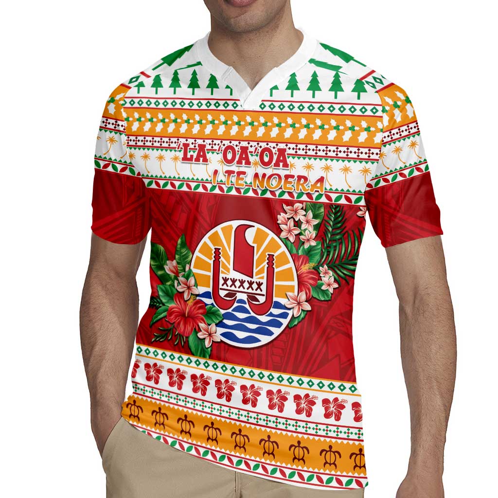 French Polynesia Christmas Rugby Jersey Coat Of Arms Merry Xmas LT05 - Polynesian Pride