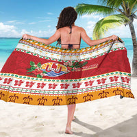 French Polynesia Christmas Sarong Coat Of Arms Merry Xmas LT05 - Polynesian Pride