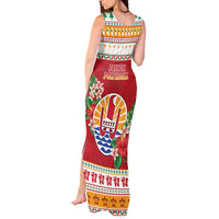 French Polynesia Christmas Tank Maxi Dress Coat Of Arms Merry Xmas LT05 - Polynesian Pride