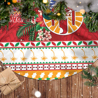 French Polynesia Christmas Tree Skirt Coat Of Arms Merry Xmas LT05 - Polynesian Pride