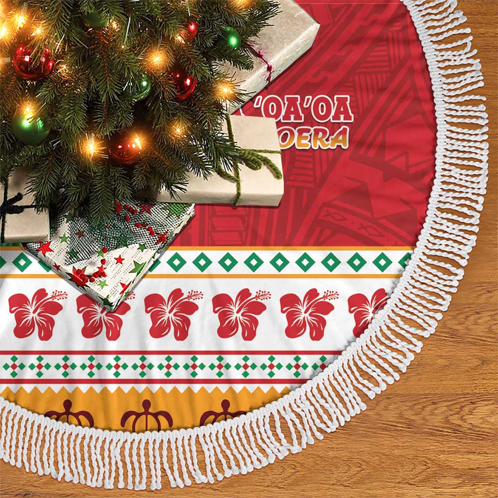 French Polynesia Christmas Tree Skirt Coat Of Arms Merry Xmas LT05 - Polynesian Pride