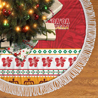 French Polynesia Christmas Tree Skirt Coat Of Arms Merry Xmas LT05 - Polynesian Pride