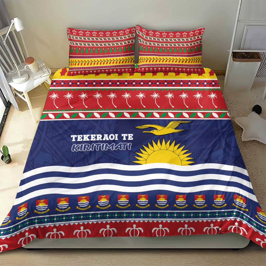 Kiribati Christmas Bedding Set Coat Of Arms Tekeraoi Te Kiritimati LT05 - Polynesian Pride