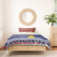 Kiribati Christmas Bedding Set Coat Of Arms Tekeraoi Te Kiritimati LT05 - Polynesian Pride