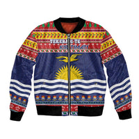 Kiribati Christmas Bomber Jacket Coat Of Arms Tekeraoi Te Kiritimati LT05 Unisex Red - Polynesian Pride