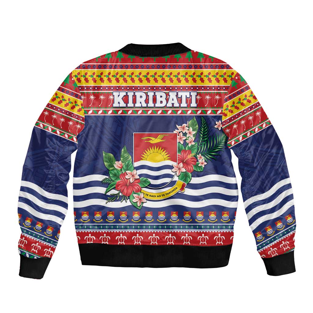 Kiribati Christmas Bomber Jacket Coat Of Arms Tekeraoi Te Kiritimati LT05 - Polynesian Pride