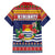 Kiribati Christmas Family Matching Off Shoulder Maxi Dress and Hawaiian Shirt Coat Of Arms Tekeraoi Te Kiritimati