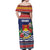 Kiribati Christmas Off Shoulder Maxi Dress Coat Of Arms Tekeraoi Te Kiritimati