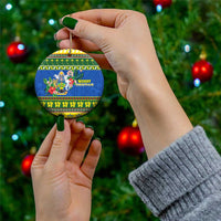 Solomon Islands Christmas Ceramic Ornament Coat Of Arms Merry Xmas LT05 - Polynesian Pride