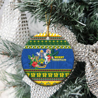 Solomon Islands Christmas Ceramic Ornament Coat Of Arms Merry Xmas LT05 - Polynesian Pride