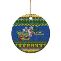 Solomon Islands Christmas Ceramic Ornament Coat Of Arms Merry Xmas LT05 - Polynesian Pride