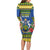 Solomon Islands Christmas Family Matching Long Sleeve Bodycon Dress and Hawaiian Shirt Coat Of Arms Merry Xmas