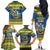 Solomon Islands Christmas Family Matching Off The Shoulder Long Sleeve Dress and Hawaiian Shirt Coat Of Arms Merry Xmas